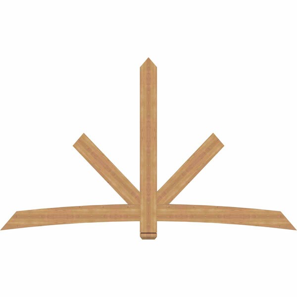 Ekena Millwork Alberta Smooth Timber Gable Bracket, Western Red Cedar, 96"W x 56"H x 1 1/2"D x 5 1/2"F, 14/12 Pitch GBW096X56X0206ALB00SWR - main